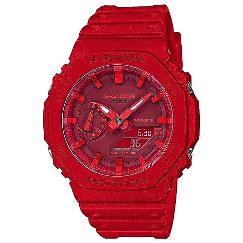 Casio G - Shock GA - 2100 - 4ADR Analog Quartz Red Watch - shop - lxry