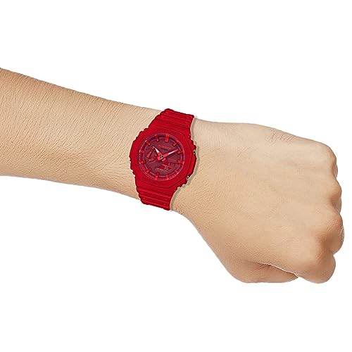 Casio G - Shock GA - 2100 - 4ADR Analog Quartz Red Watch - shop - lxry