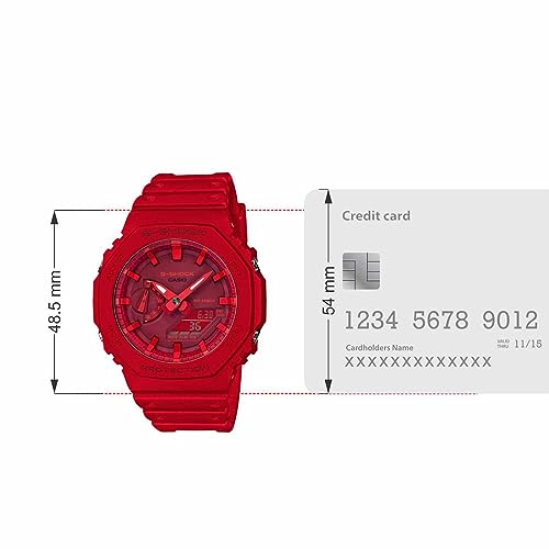 Casio G - Shock GA - 2100 - 4ADR Analog Quartz Red Watch - shop - lxry