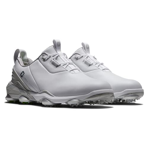 FootJoy Men's Tour Alpha Golf Shoe, White/Grey/Lime, 9.5 - shop - lxry