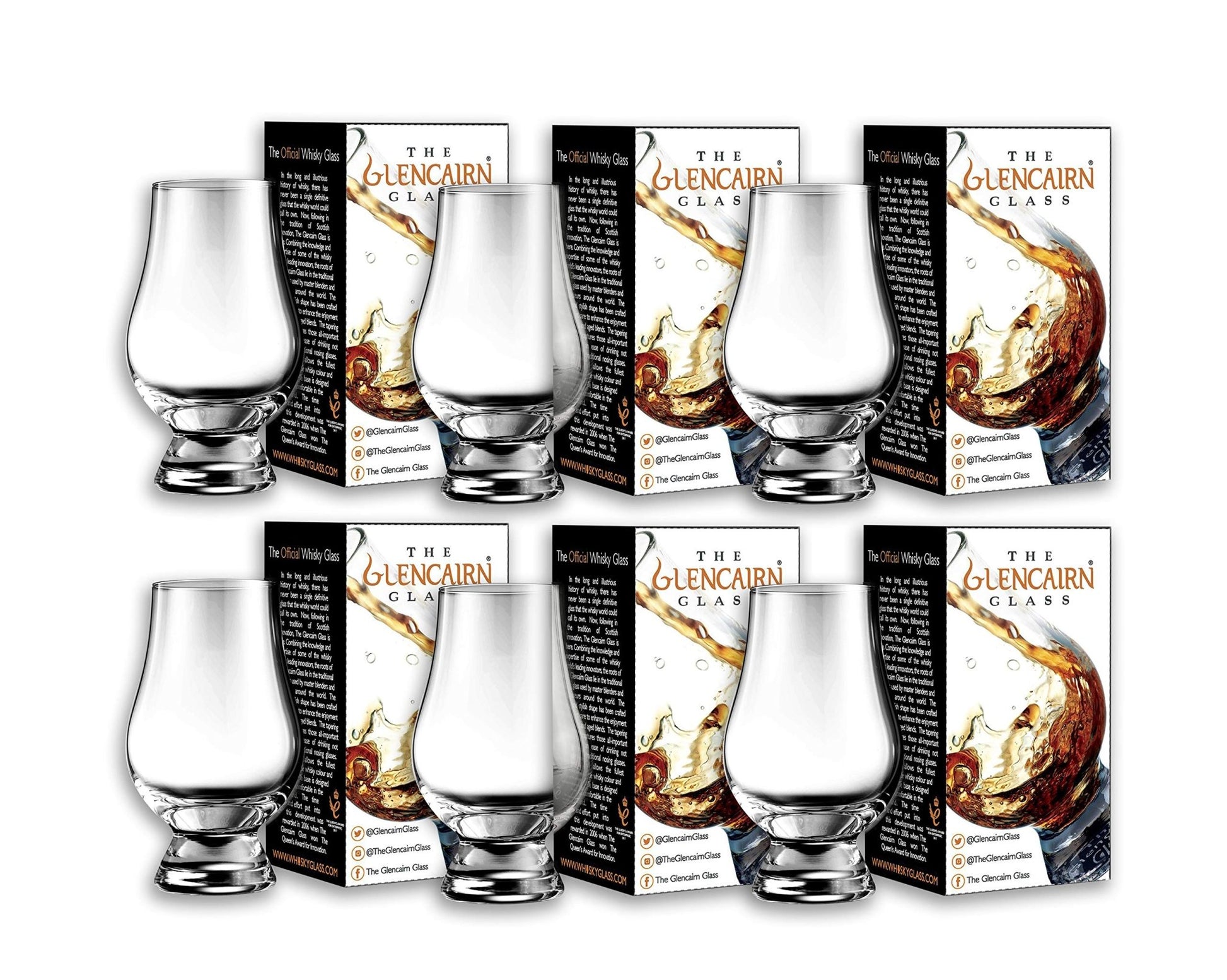 Glencairn Crystal Whiskey Glass, Set of 6, Clear, 6 Pack - shop - lxry