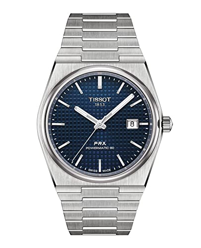 Tissot Mens PRX Automatic Blue (T1374071104100) - shop - lxry